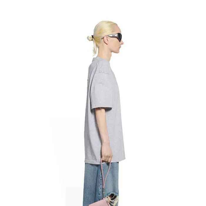 Women Tshirts Balenciaga Political Campaign Tshirt Large Fit In Grey