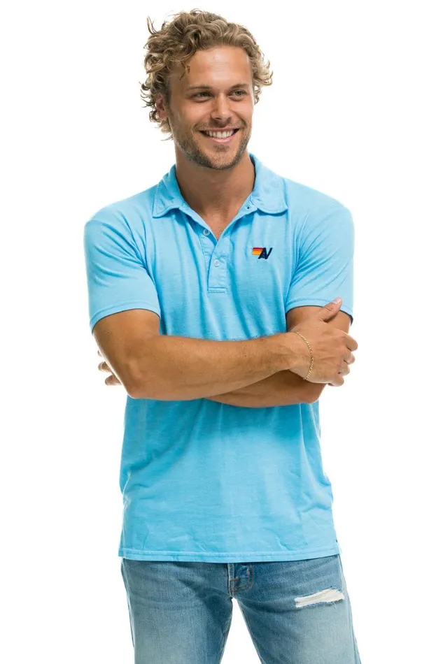 Women Tees Aviator Nation Polo 8211 Sky