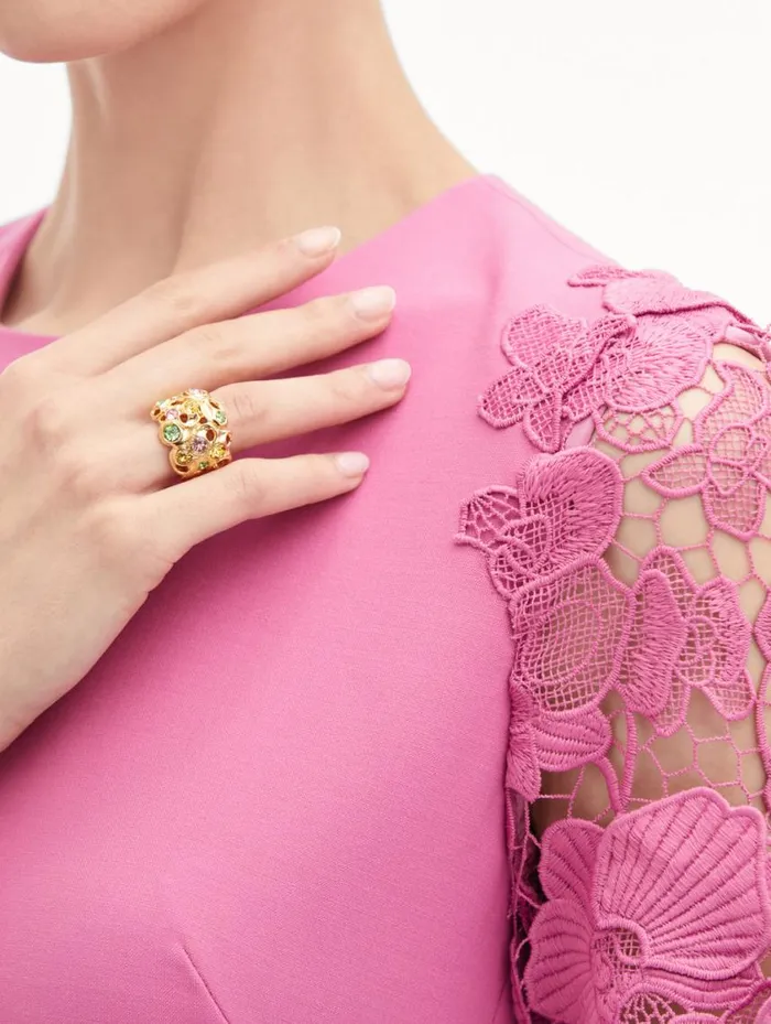 Women Textured Metal Ring Multi Oscar De La Renta Rings Women Textured Metal Ring Multi Oscar De La Renta Rings