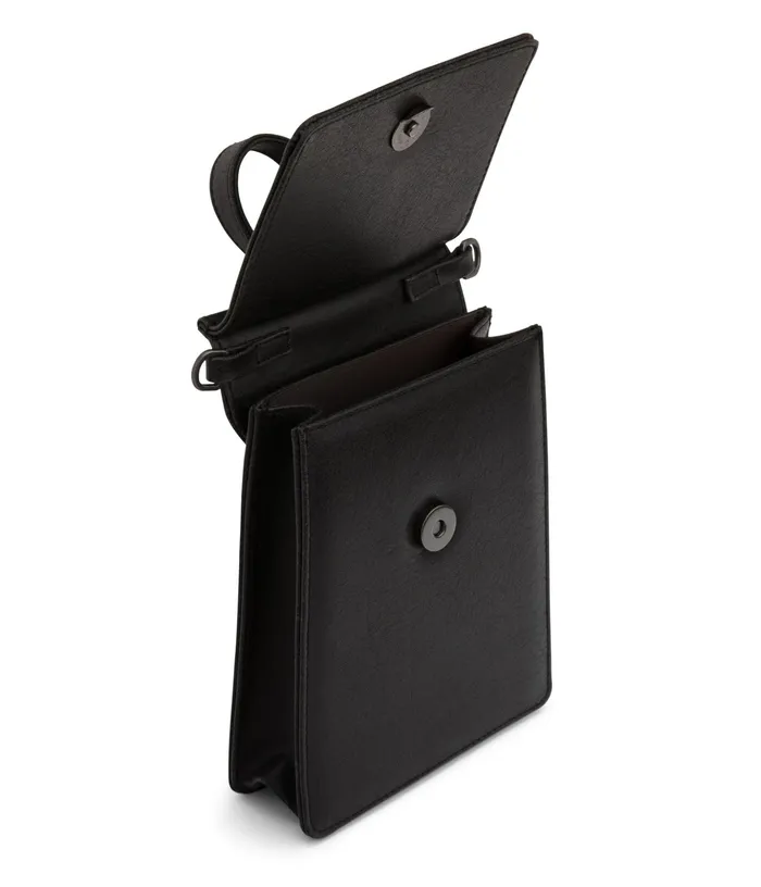 Women Thessa Vegan Crossbody Bag 8211 Vintage Black Matt and Nat Cell Phone Holders