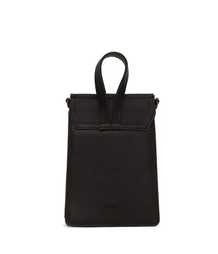 Women Thessa Vegan Crossbody Bag 8211 Vintage Black Matt and Nat Cell Phone Holders