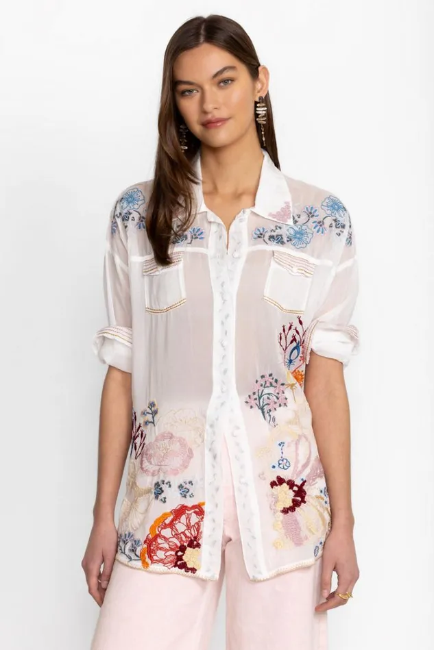 Women TOCAYU TUNIC White Johnny Was Tops Women TOCAYU TUNIC White Johnny Was Tops