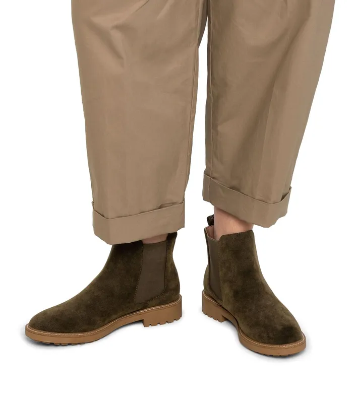 Women Tokio Vegan Chelsea Boots Olive Matt and Nat Boots