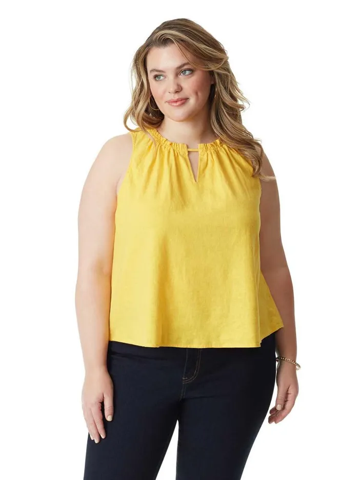 Women Tops and Tees Jessica Simpson Dorris Tank In Solar Power