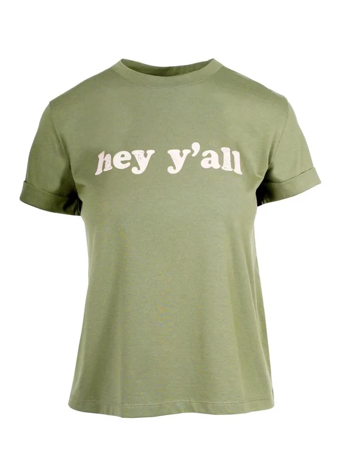 Women Tops and Tees Jessica Simpson Ike Tee In Bronze Green