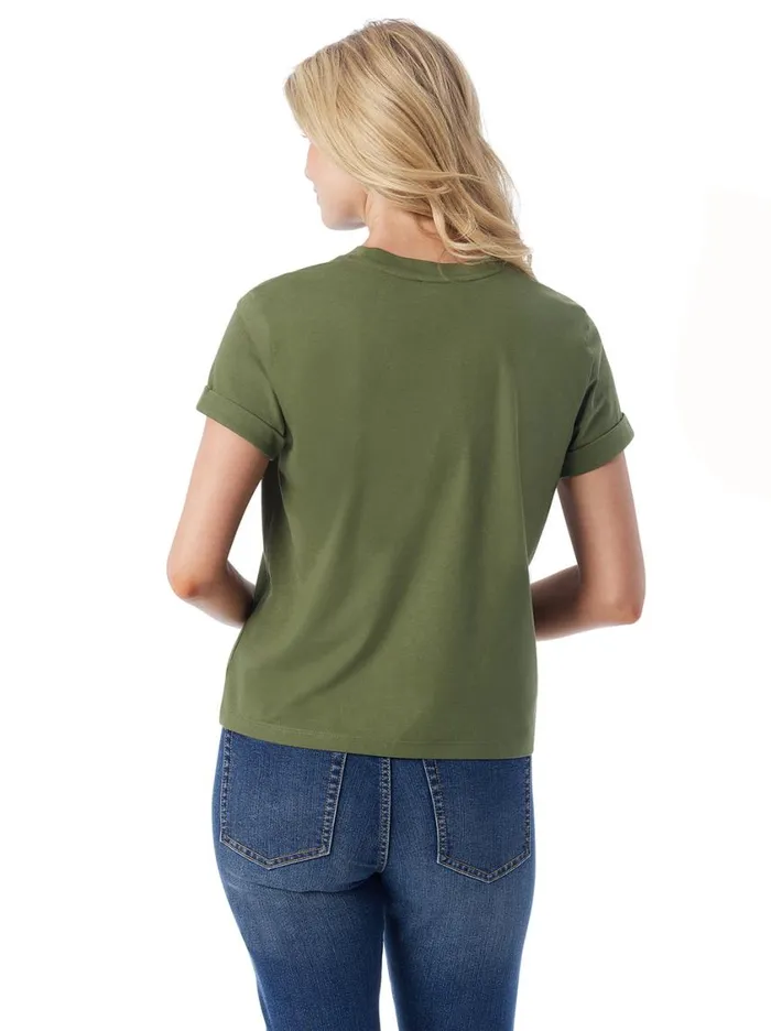 Women Tops and Tees Jessica Simpson Ike Tee In Bronze Green