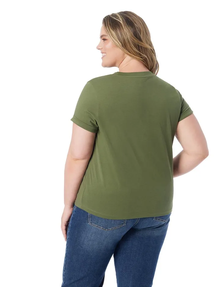 Women Tops and Tees Jessica Simpson Ike Tee In Bronze Green