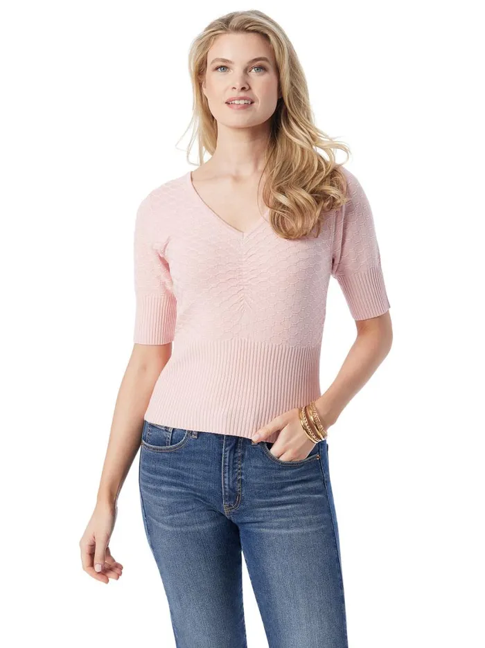 Women Tops and Tees Jessica Simpson Imani Top In Silver Pink
