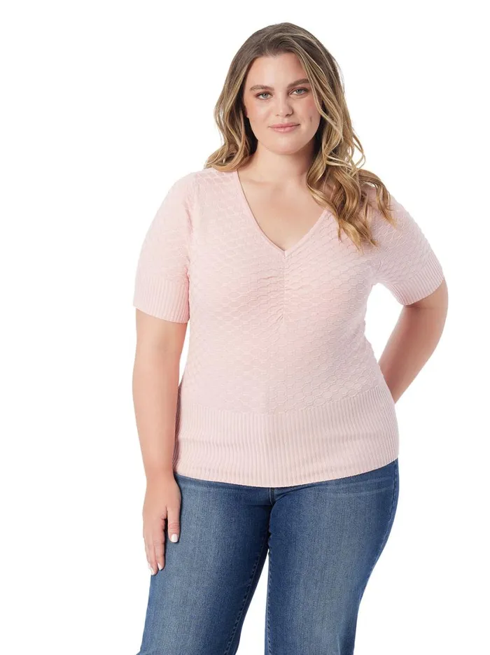 Women Tops and Tees Jessica Simpson Imani Top In Silver Pink