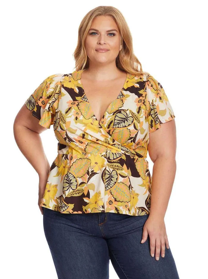 Women Tops and Tees Jessica Simpson Sariah Top In Clover Field