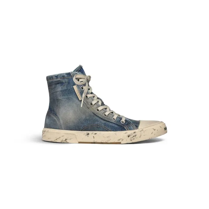 Women Trainers Balenciaga Paris High Top Trainers In Blue