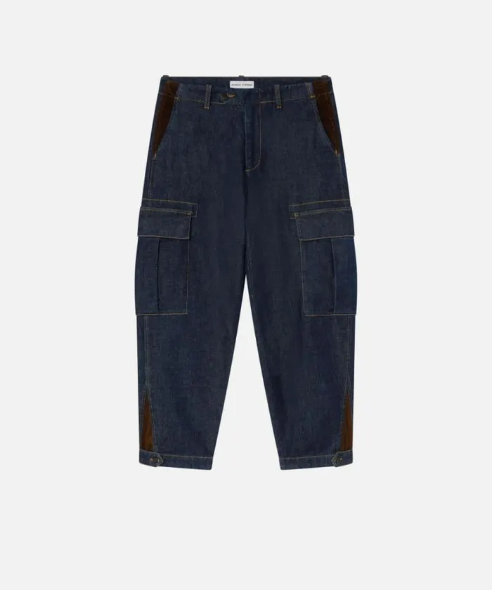 Women Trousers Pinko Dark Blue Cargo Jeans With Maxi Pockets Dark Navy Rinse Wash Women Trousers Pinko Dark Blue Cargo Jeans With Maxi Pockets Dark Navy Rinse Wash