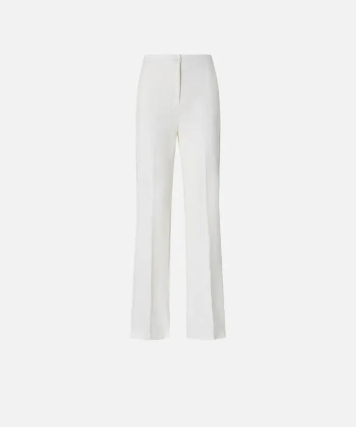 Women Trousers Pinko Elegant Highwaisted Flared Trousers Snow White Women Trousers Pinko Elegant Highwaisted Flared Trousers Snow White