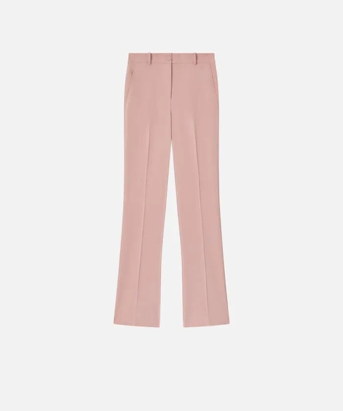 Women Trousers Pinko Flared Trousers In Technical Cady Zephyr Pink