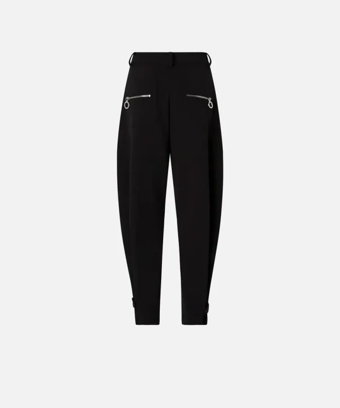 Women Trousers Pinko Technical Crepe PPants Trousers With Zip Limo Black Women Trousers Pinko Technical Crepe PPants Trousers With Zip Limo Black
