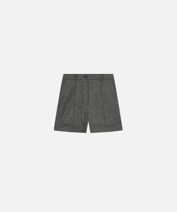 Women Trousers Pinko Textured Tailored Shorts Blackgrey