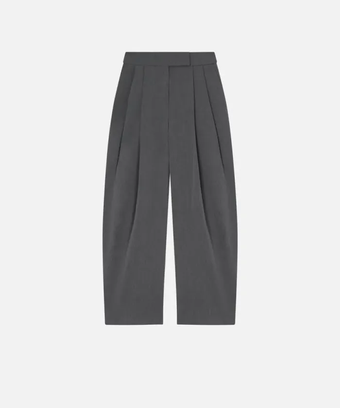 Women Trousers Pinko Wideleg Tailored Trousers With Darts Excalibur Grey Women Trousers Pinko Wideleg Tailored Trousers With Darts Excalibur Grey