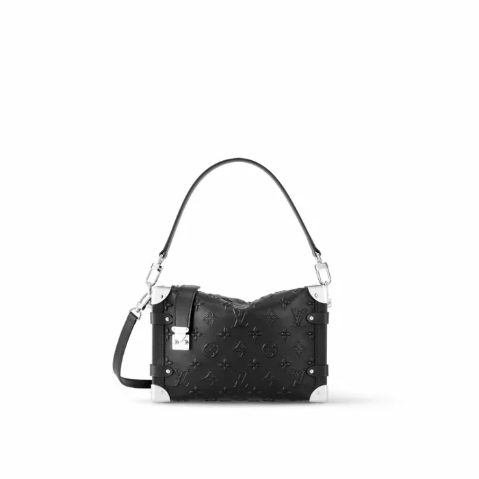 Women Trunk Bag Louis Vuitton Louis Vuitton M21709 Side Trunk MM Black Fashion Leather 8211 Louis Vuitton Handbag Store