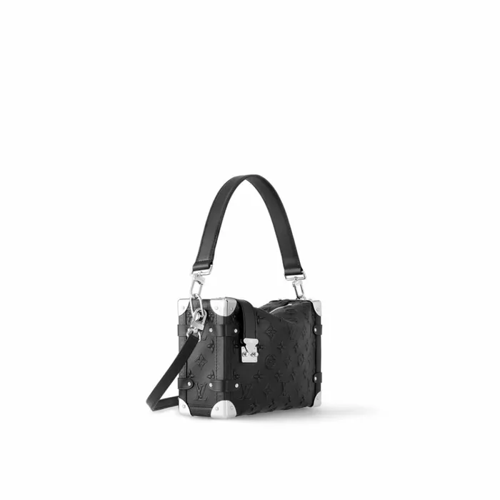 Women Trunk Bag Louis Vuitton Louis Vuitton M21709 Side Trunk MM Black Fashion Leather 8211 Louis Vuitton Handbag Store