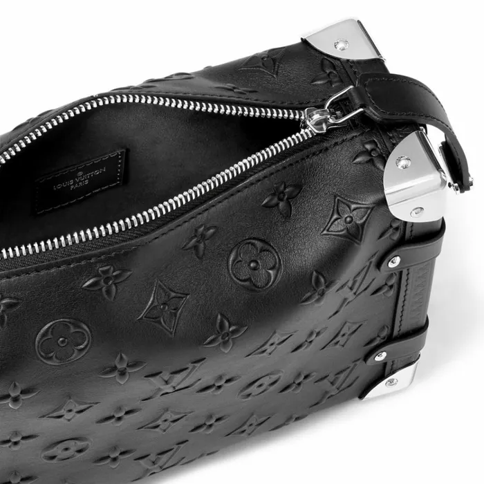 Women Trunk Bag Louis Vuitton Louis Vuitton M21709 Side Trunk MM Black Fashion Leather 8211 Louis Vuitton Handbag Store