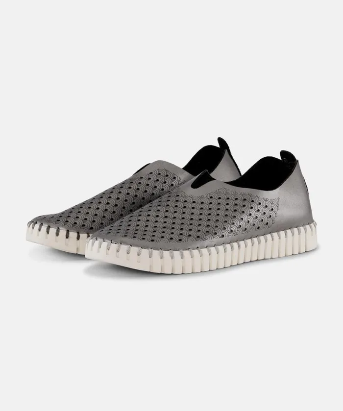 Women Tulip Flats Ilse Jacobsen Flats 8211 Gun Metal