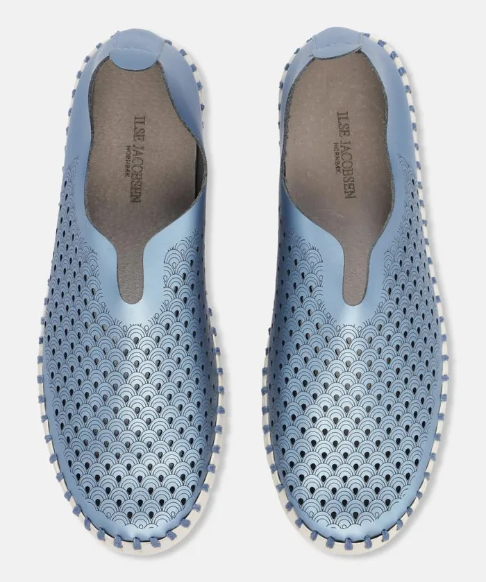 Women Tulip Flats Ilse Jacobsen Flats 8211 Metallic Blue Women Tulip Flats Ilse Jacobsen Flats 8211 Metallic Blue