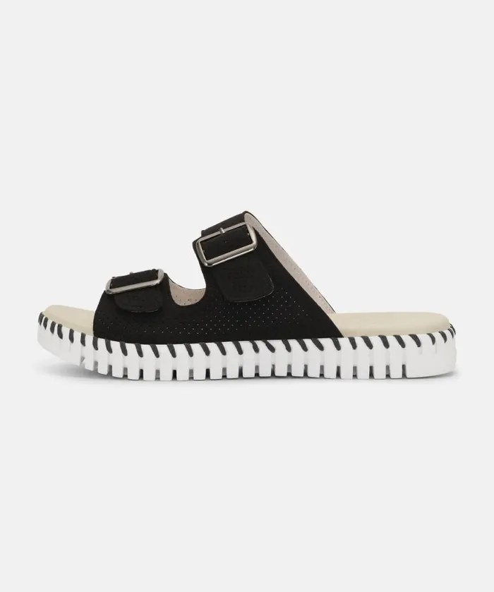 Women Tulip Flats Ilse Jacobsen Sandals 8211 Black Women Tulip Flats Ilse Jacobsen Sandals 8211 Black