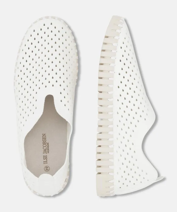 Women Tulip Flats Ilse Jacobsen Tulip SlipIn 8211 White