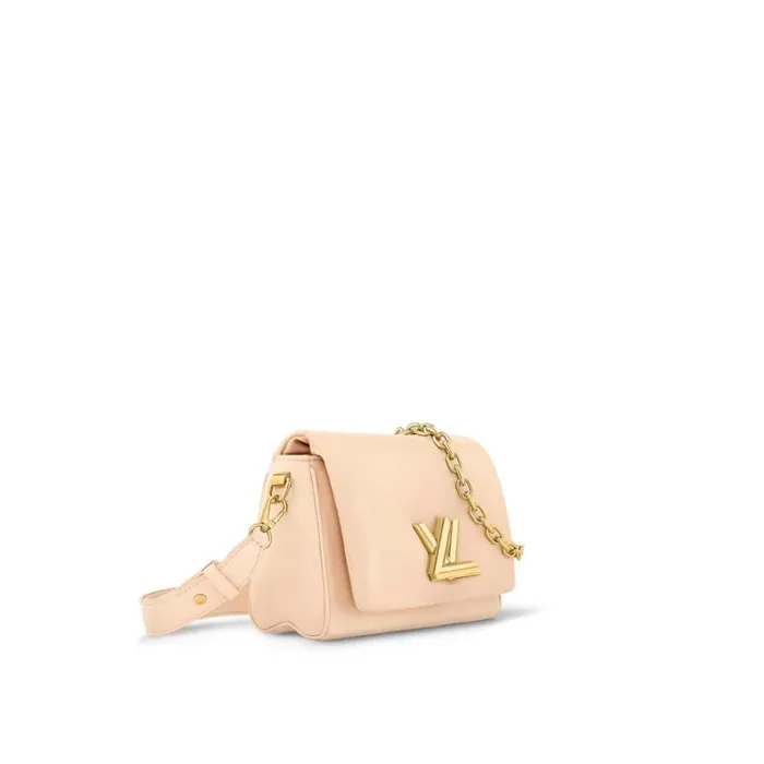 Women Twist Bag Louis Vuitton Louis Vuitton Beige M22786 Twist MM 8211 Louis Vuitton Handbag Store