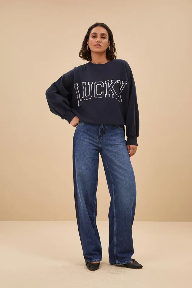 Women Two Tone Pants Denim Bybar Trousers Women Two Tone Pants Denim Bybar Trousers