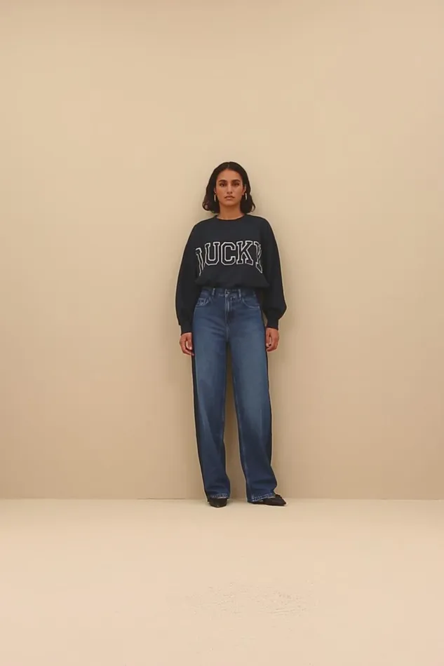 Women Two Tone Pants Denim Bybar Trousers Women Two Tone Pants Denim Bybar Trousers