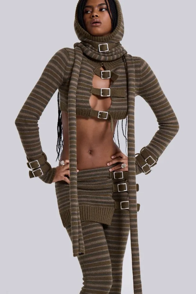 Women Veda Knitted Top Jaded London CoOrds