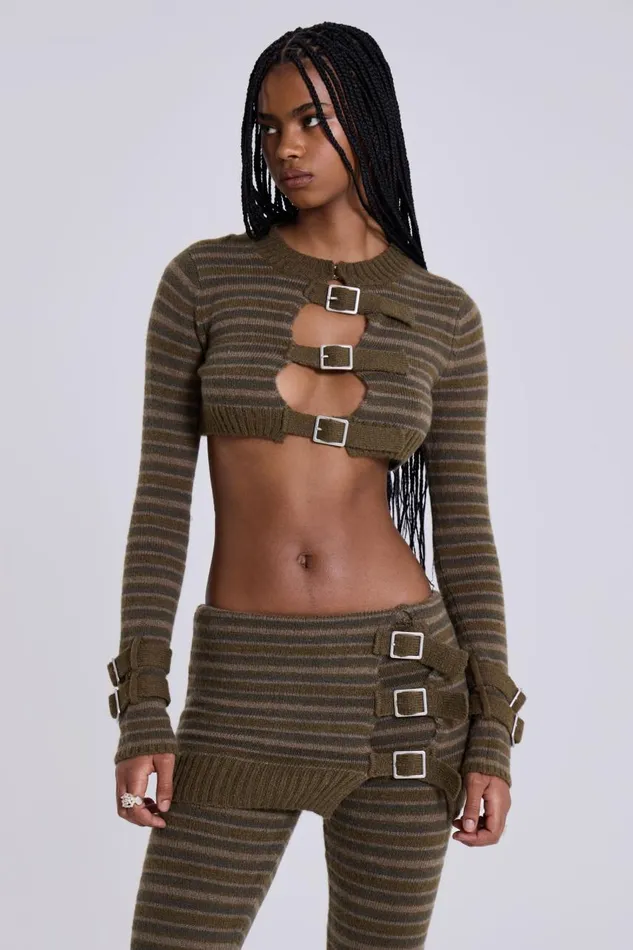 Women Veda Knitted Top Jaded London CoOrds