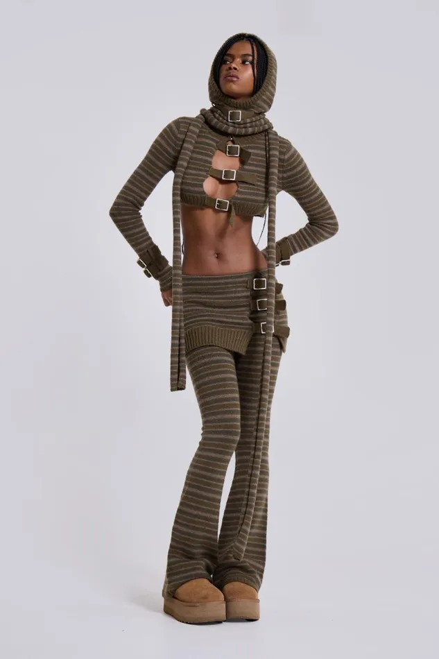 Women Veda Knitted Top Jaded London CoOrds