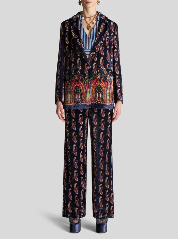 Women Velvet Jacket With Paisley Etro Jackets