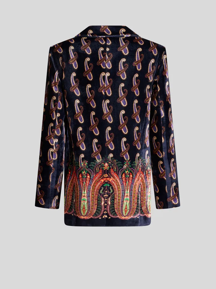Women Velvet Jacket With Paisley Etro Jackets