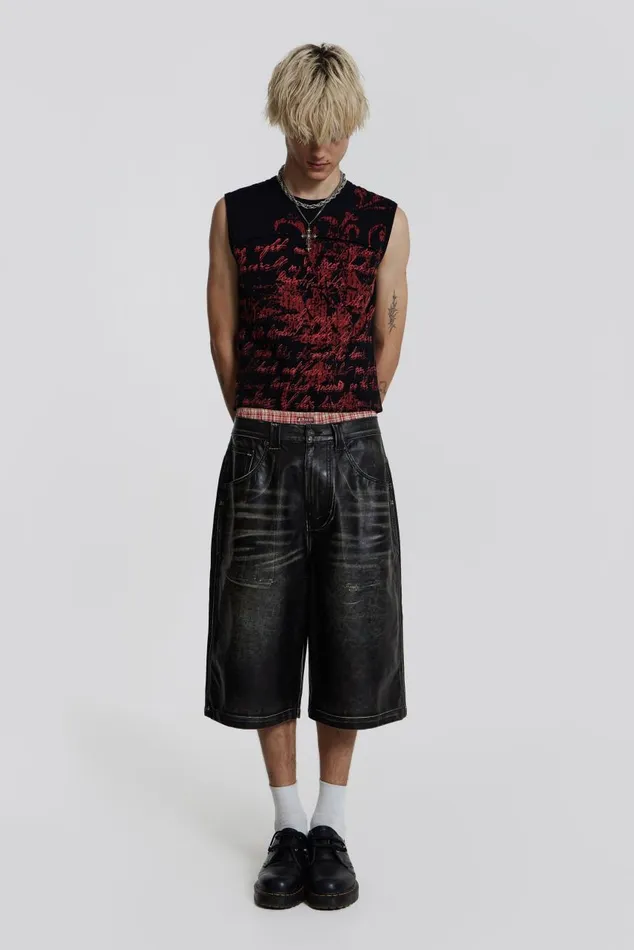 Women Washed Vegan Leather Shorts Jaded London CoOrds