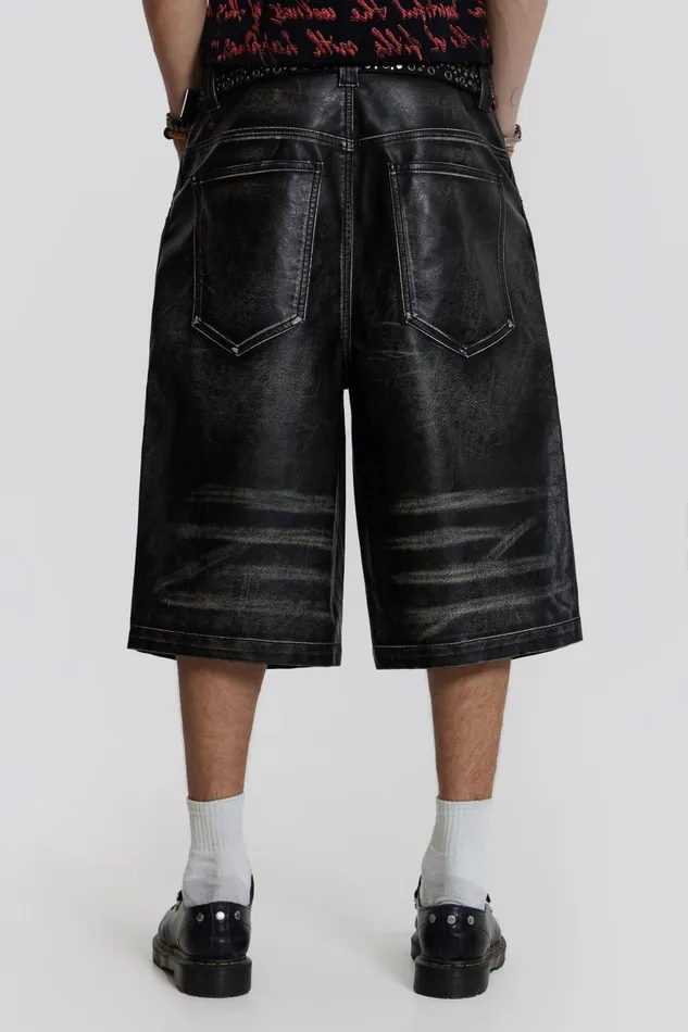 Women Washed Vegan Leather Shorts Jaded London CoOrds