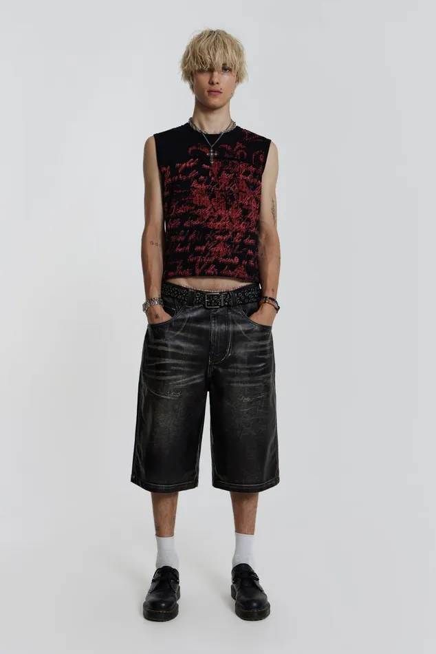 Women Washed Vegan Leather Shorts Jaded London CoOrds