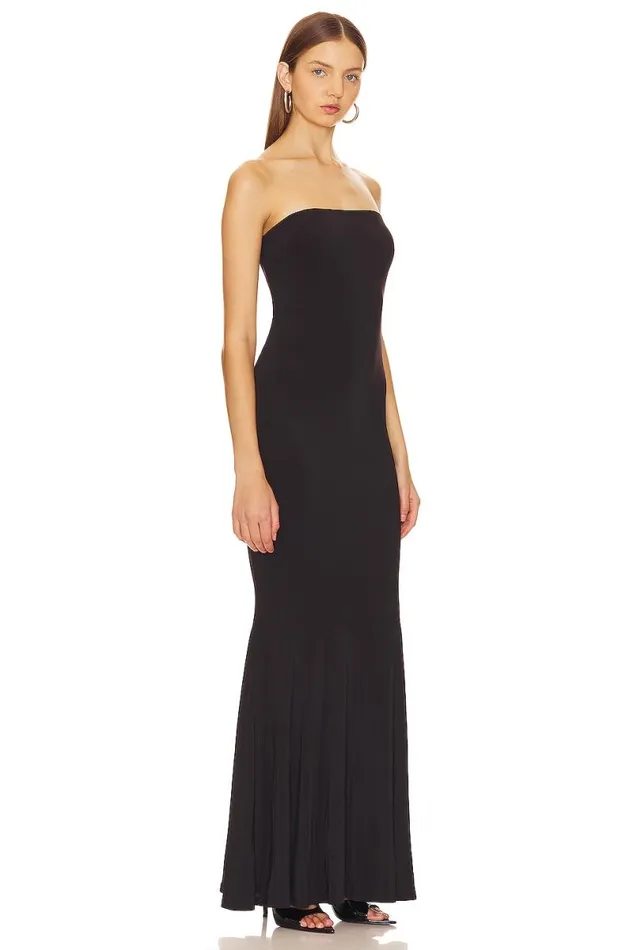 X Anja Dujakovi Bex Strapless Gown Black Women Lovers and Friends Dresses