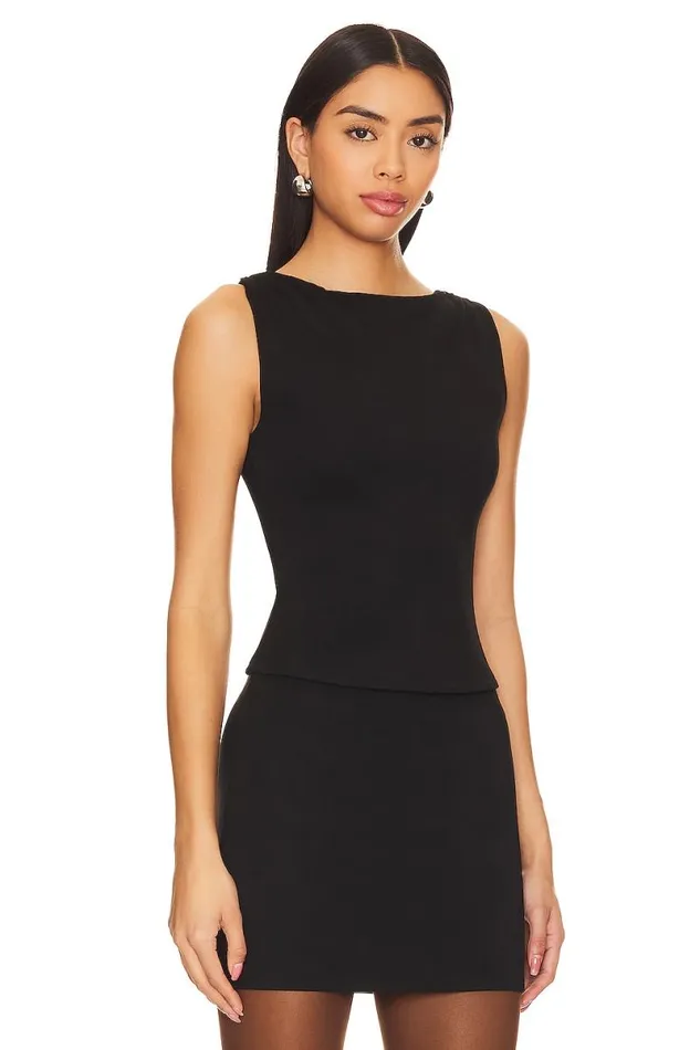 X Anja Dujakovi Lainey Top Black Women Lovers and Friends Tops