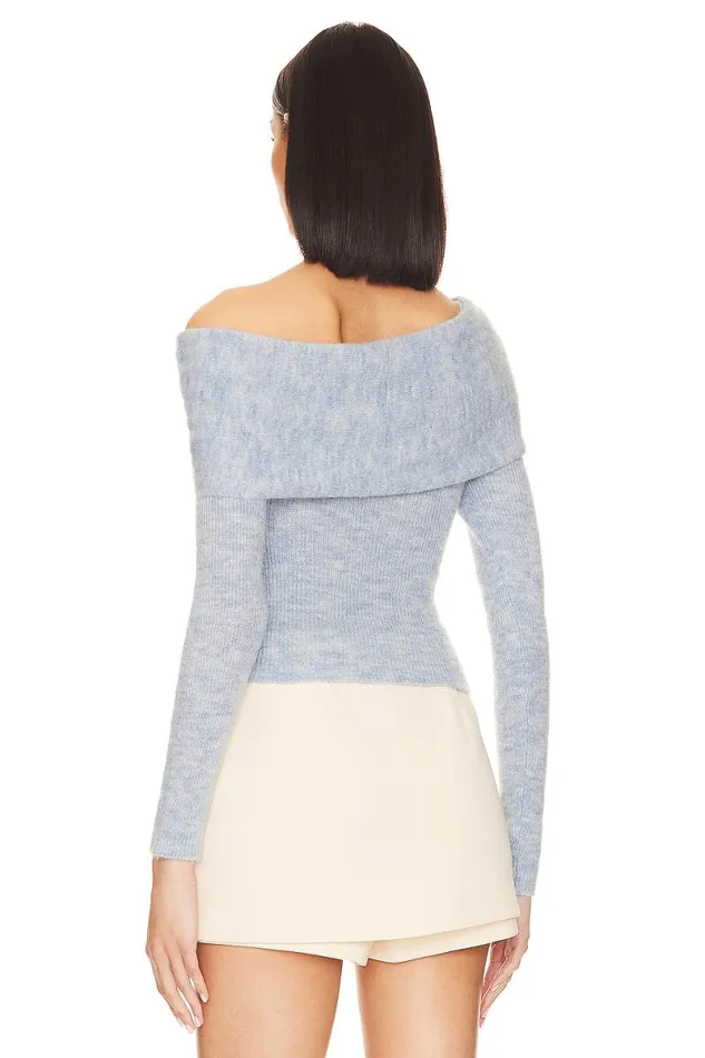 X Anja Dujakovi Zaia Sweater Baby Blue Women Lovers and Friends Sweaters and Knits