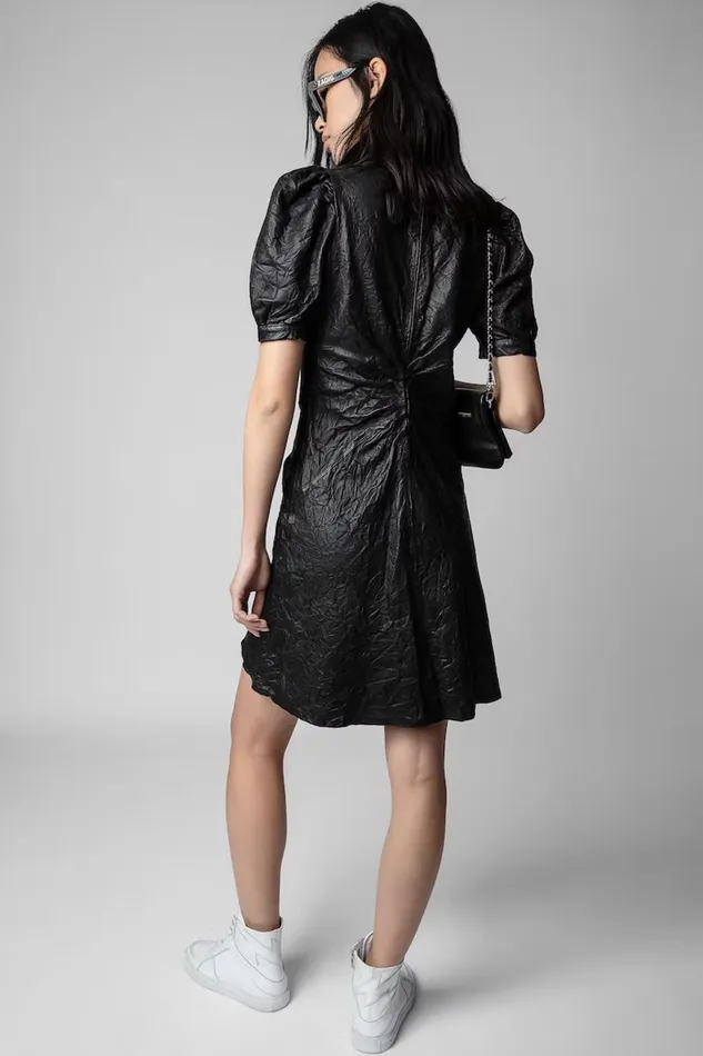 Zadig and Voltaire Dresses RIXE LTH DRESS BLACK 8211 Women Zadig and Voltaire Dresses RIXE LTH DRESS BLACK 8211 Women