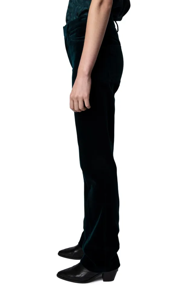 Zadig and Voltaire Pants PESTO VELVET PANT PEACOCK 8211 Women Zadig and Voltaire Pants PESTO VELVET PANT PEACOCK 8211 Women
