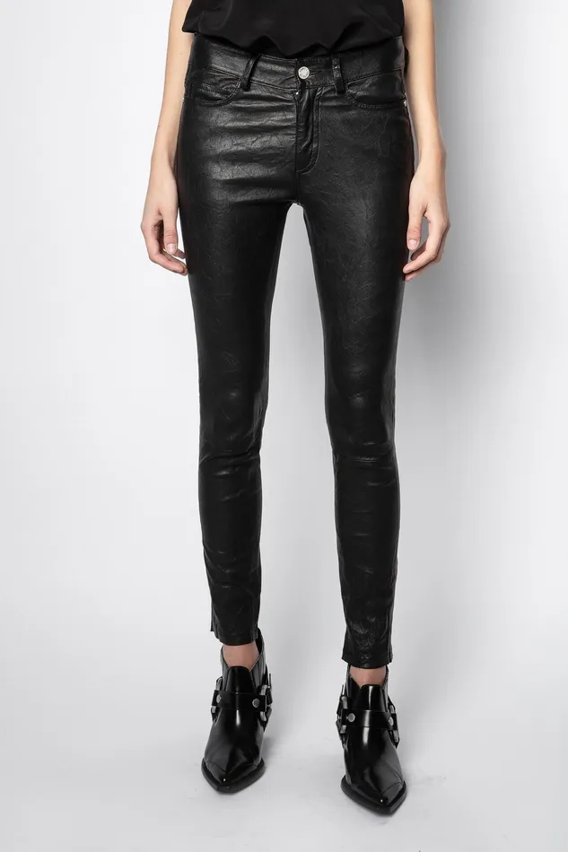 Zadig and Voltaire Pants PHLAME ICONIC LEATHER PANT BLACK 8211 Women Zadig and Voltaire Pants PHLAME ICONIC LEATHER PANT BLACK 8211 Women