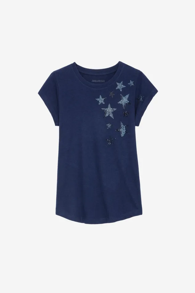 Zadig and Voltaire TShirts SKINNY RAIN STARS MARINE 8211 Women Zadig and Voltaire TShirts SKINNY RAIN STARS MARINE 8211 Women